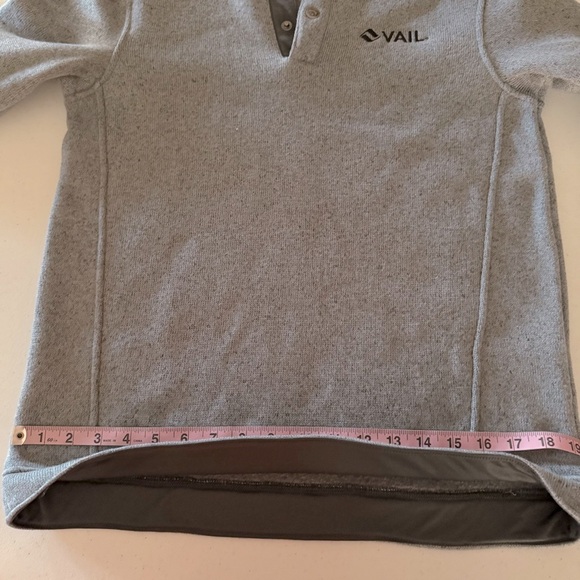 Storm Creek Overachiever Pullover “Vail” Logo Gray Sweater Fleece Men’s X-small - Picture 8 of 13